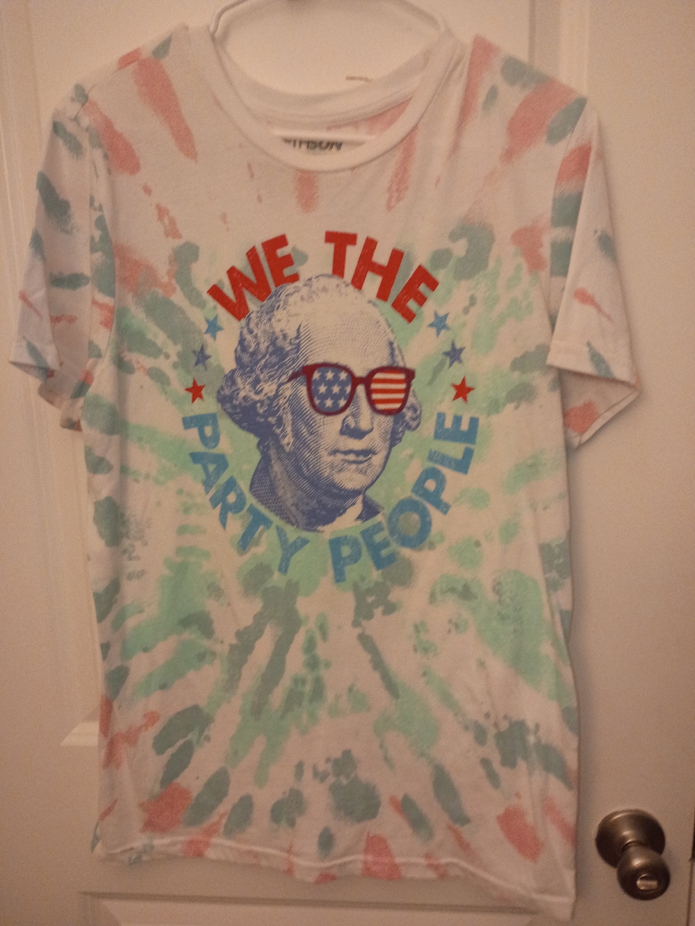 Fifth Sun White Tie-Dye 'We The Party People' Graphic Tee